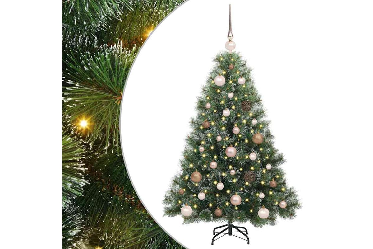Vidaxl Artificial Christmas Tree With 150 Leds Green 120 Cm Pe And Pvc