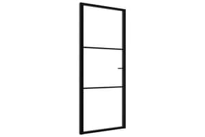 vidaXL 151199 Interior Door Esg Glass And Aluminium 83x201.5cm Black
