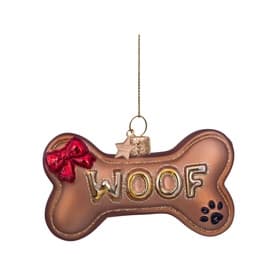 Dog Bone Glass Tree Decoration