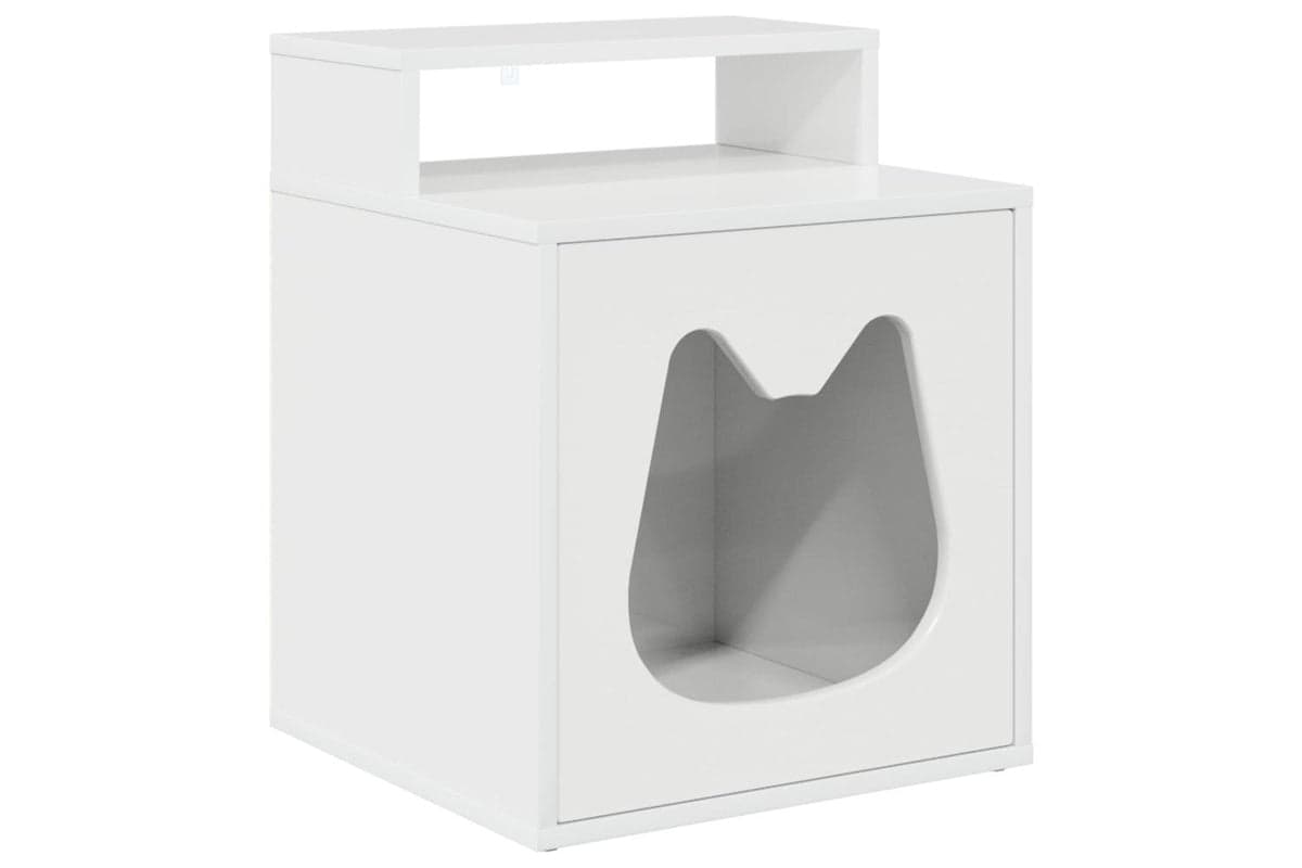 Vidaxl Cat House Gloss White 425 X 40 X 535 Cm Engineered Wood
