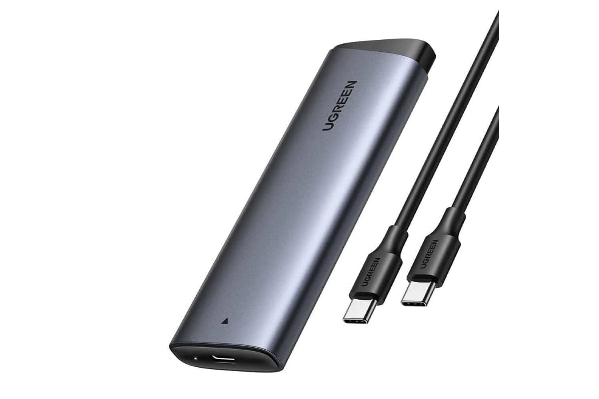 UGREEN USB-C External M.2 NVMe SATA SSD USB 3.2 Gen 2 Enclosure | Grey