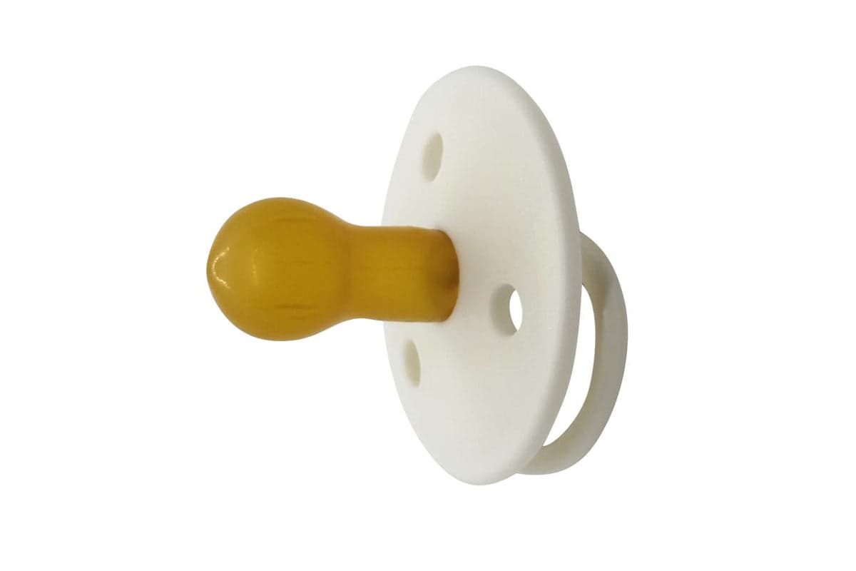 Mininor Round Latex Soother | 6m | White