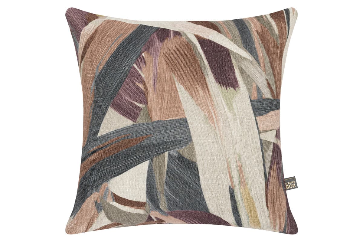 Elin Cushion | Natural/Plum Noir | 43 x 43 cm