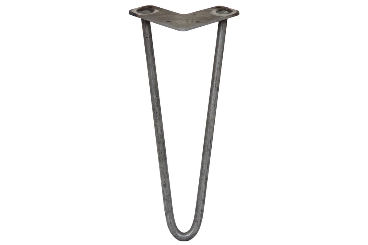 Monstershop Hairpin Legs 2 Prong | Raw Steel | 12mm