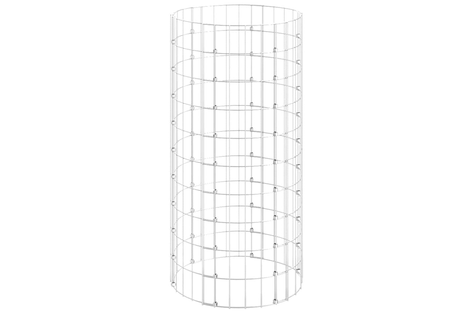 vidaXL 152016 Circular Gabion Pole Galvanised Steel Ø50x100cm