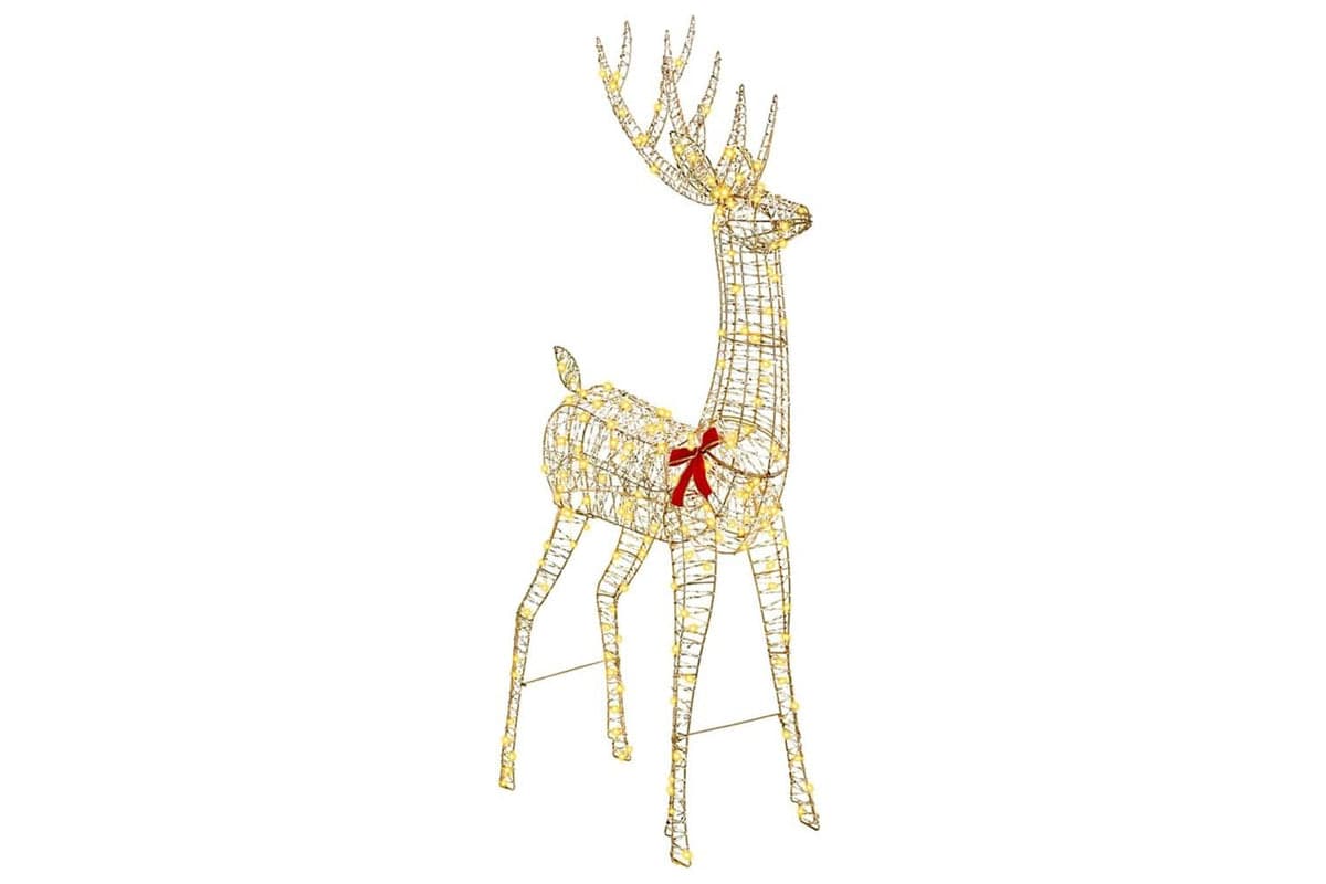 Vidaxl 3d Reindeer With 250 Leds Warm White 180 Cm Pet