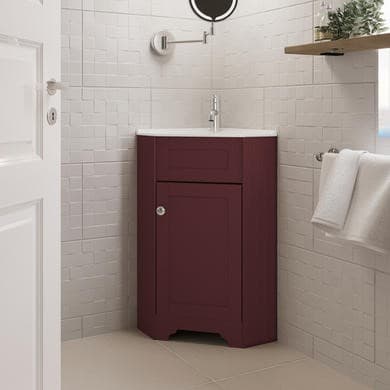 Baxenden Corner Cloakroom Vanity Unit with Basin