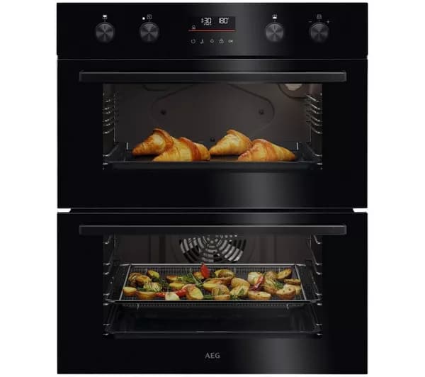 AEG OU5CU40K Electric Built-under Double Oven - Black