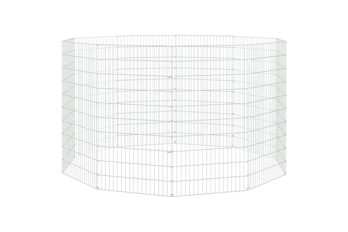 Vidaxl Free Range Animal Enclosure 10-panel 54x100 Cm Galvanised Iron