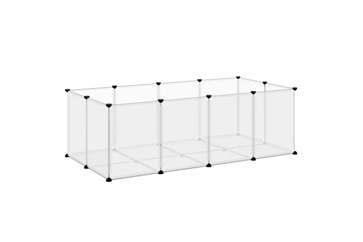 vidaXL 340572 Small Animal Cage Transparent 144x74x46.5cm Pp And Steel
