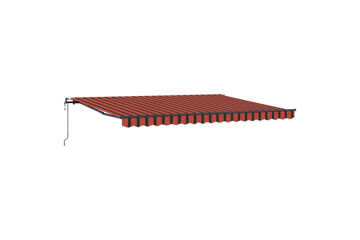 Vidaxl Retractable Awning Orange And Brown 450 X 300 Cm Fabric