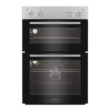 Indesit DII10NS Electric Built In Double Oven - Silver