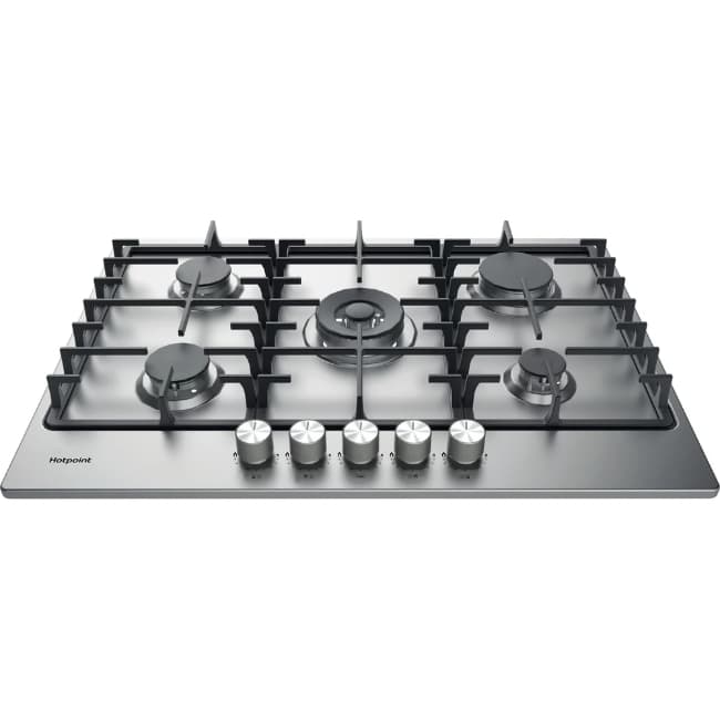 Hotpoint 75cm Gas 5 Gas Burner Hob | PPH 75G DF IX UK