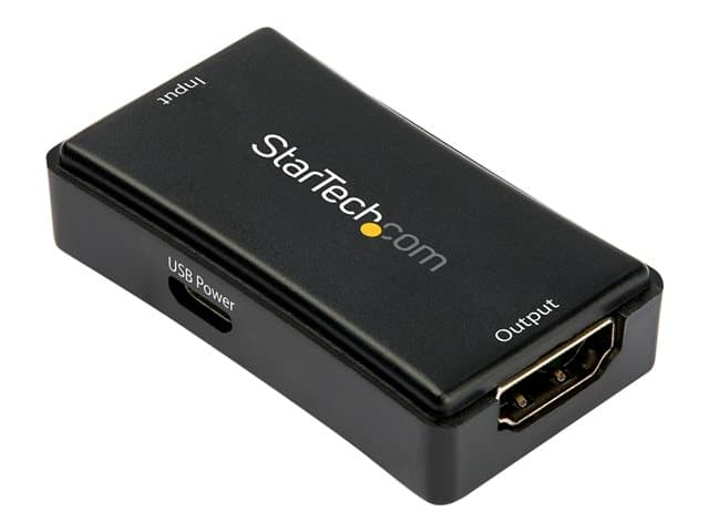 STARTECH.COM - Startech 45ft / 14m HDMI Signal Booster - 4K 60Hz - USB Powered - HDMI Inline Repeater & Amplifier - 7.1 Audio Support (HDBOOST4K2) - video/audio extender - HDMI