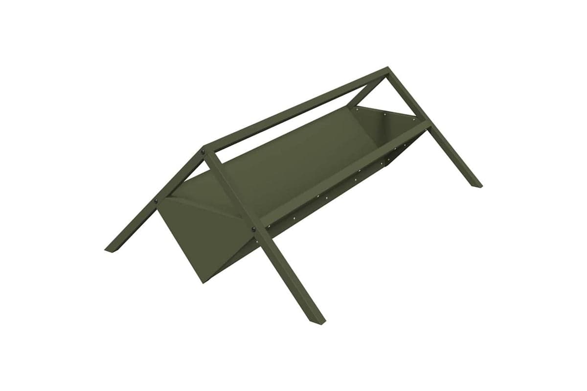 Vidaxl Livestock Feeding Trough Olive Green 111 X 76 X 38 Cm