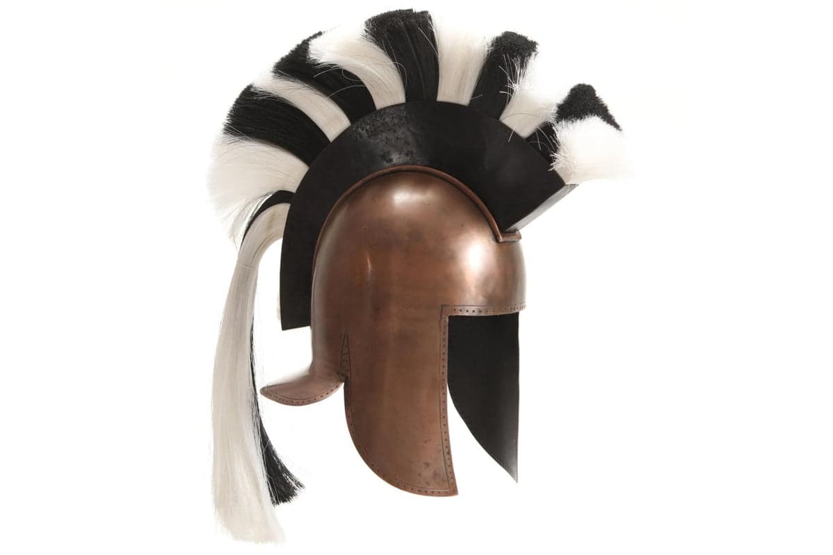 Vidaxl 286231 Greek Warrior Helmet Antique Replica Larp Copper Steel