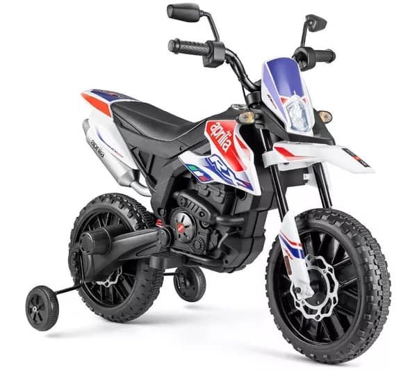 XOOTZ Aprilia 12V Kids Electric Ride-On Bike - White