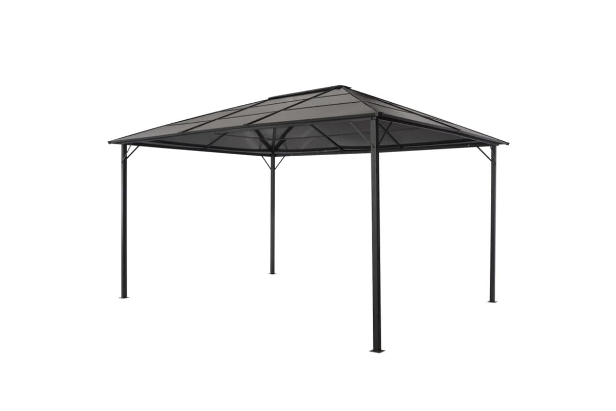 Vidaxl 44643 Gazebo With Roof Aluminium 4x3x2.6 M Black