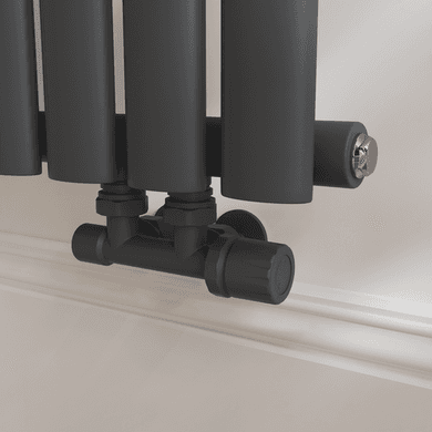 Elego Modern Manual H Block Angled Radiator Valves