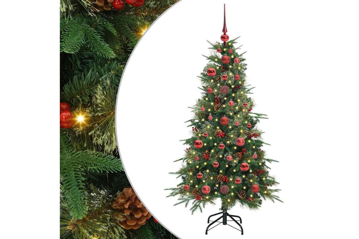 Vidaxl Artificial Hinged Christmas Tree Green 120 Cm Pe And Pvc