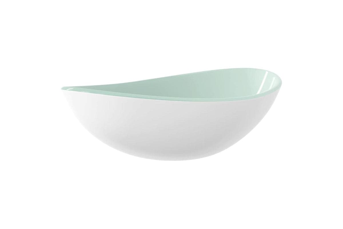 vidaXL 345256 Basin Tempered Glass 54.5x35x15.5cm White