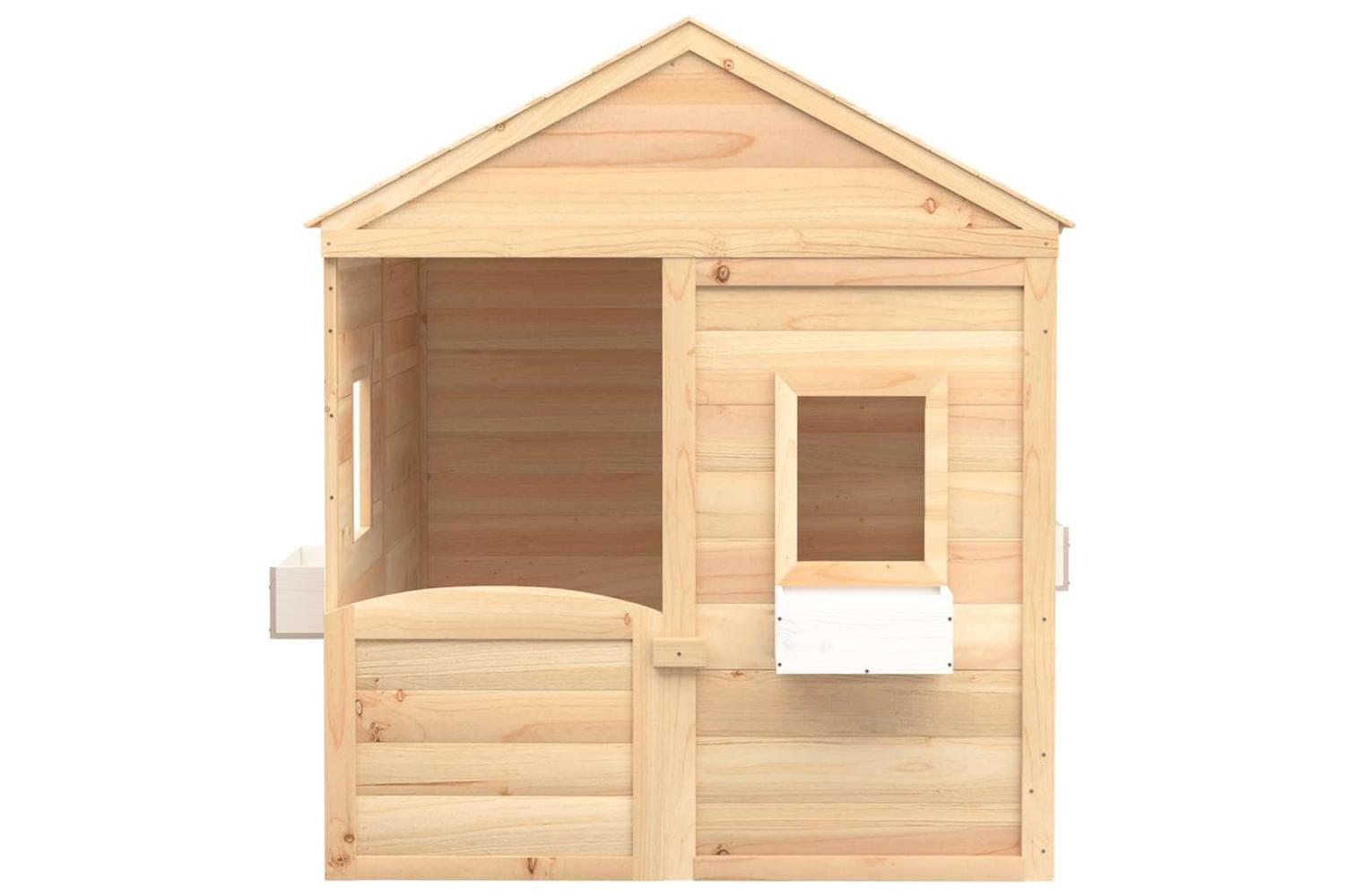 Vidaxl 93686 Playhouse With Lockable Door And Flower Pots Solid Wood Fir