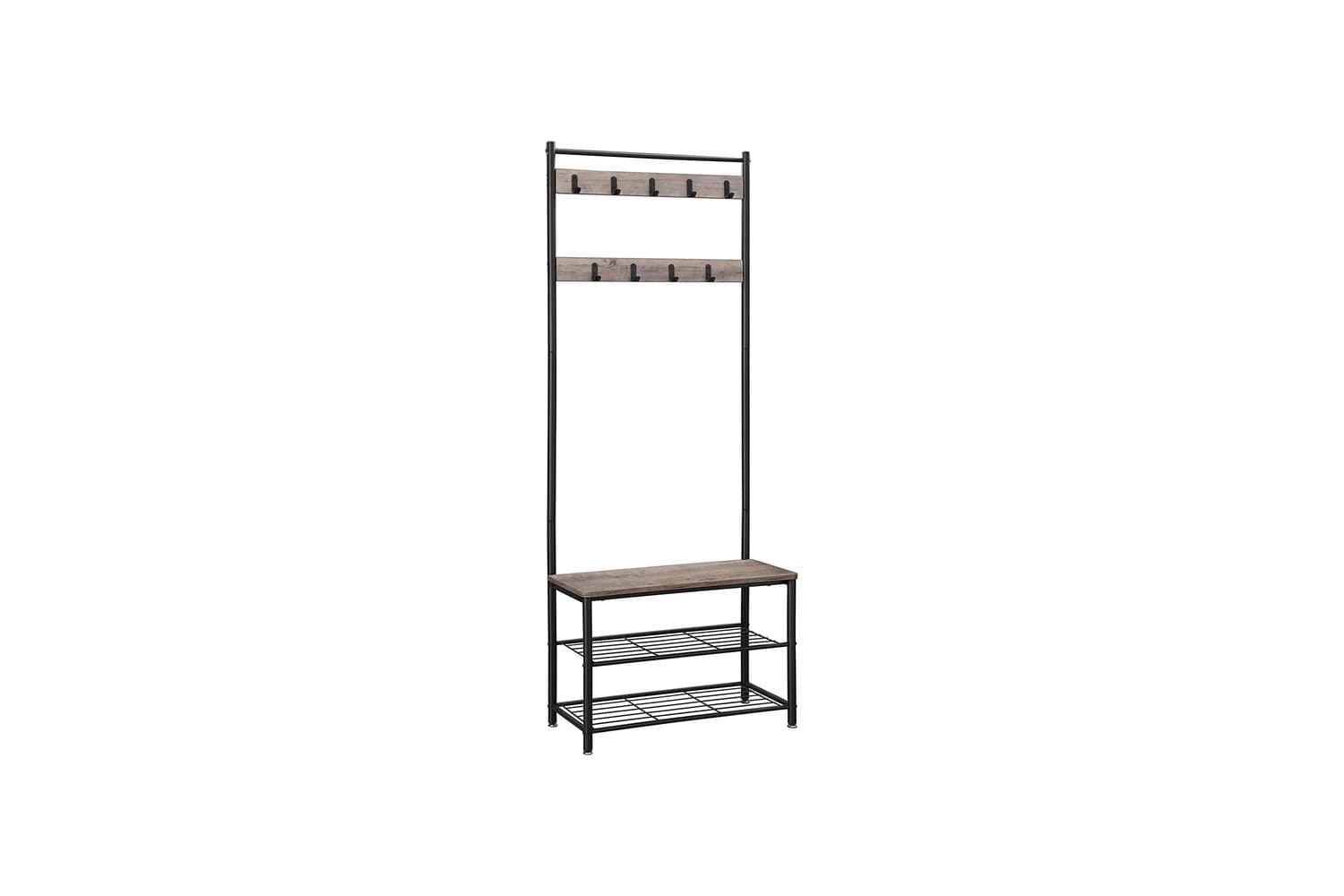 Vasagle Entryway Coat Rack | Greige & Black