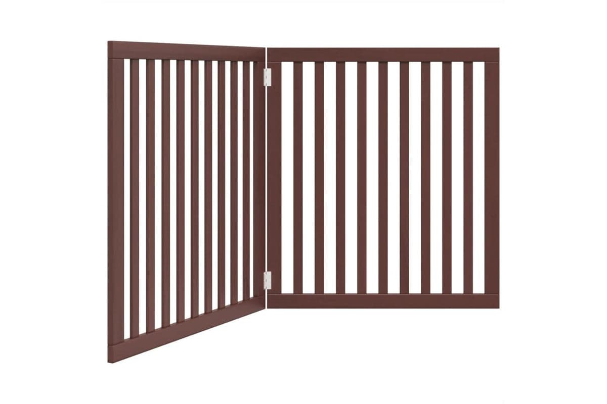 Vidaxl Dog Gate Foldable 2 Panels Brown 160 Cm Poplar Wood