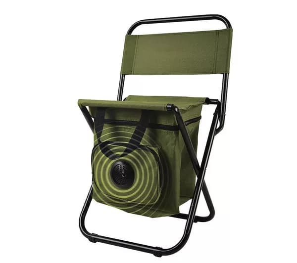 BROOKLYN Camping Chair with Thermal Bag & Wireless Speaker - Green & Black