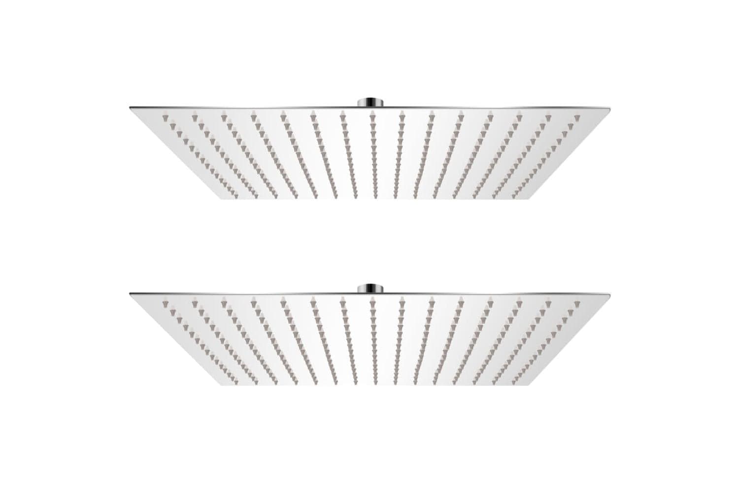 vidaXL 275942 Rain Shower Head 2 Pcs Stainless Steel 40x40cm