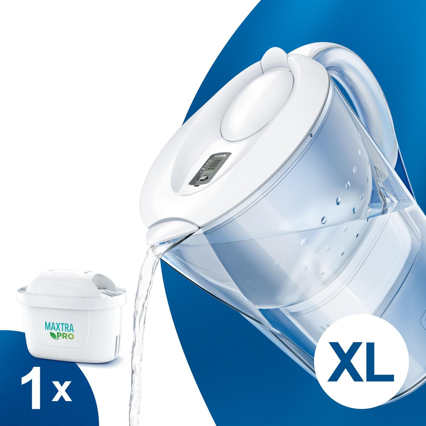 Brita Marella XL Water Filter Jug with Maxtra Pro Filter - White | S1051123