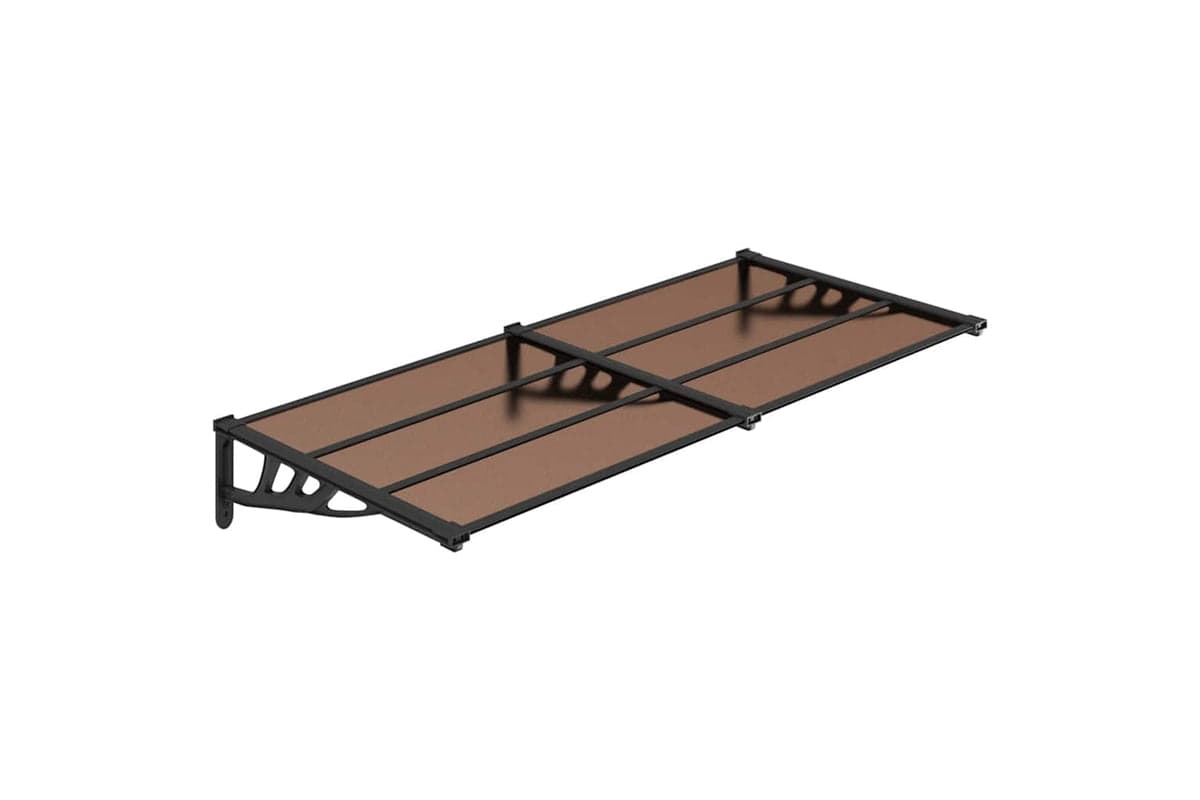 Vidaxl Door Canopy Black 152.5x90 Cm Polycarbonate