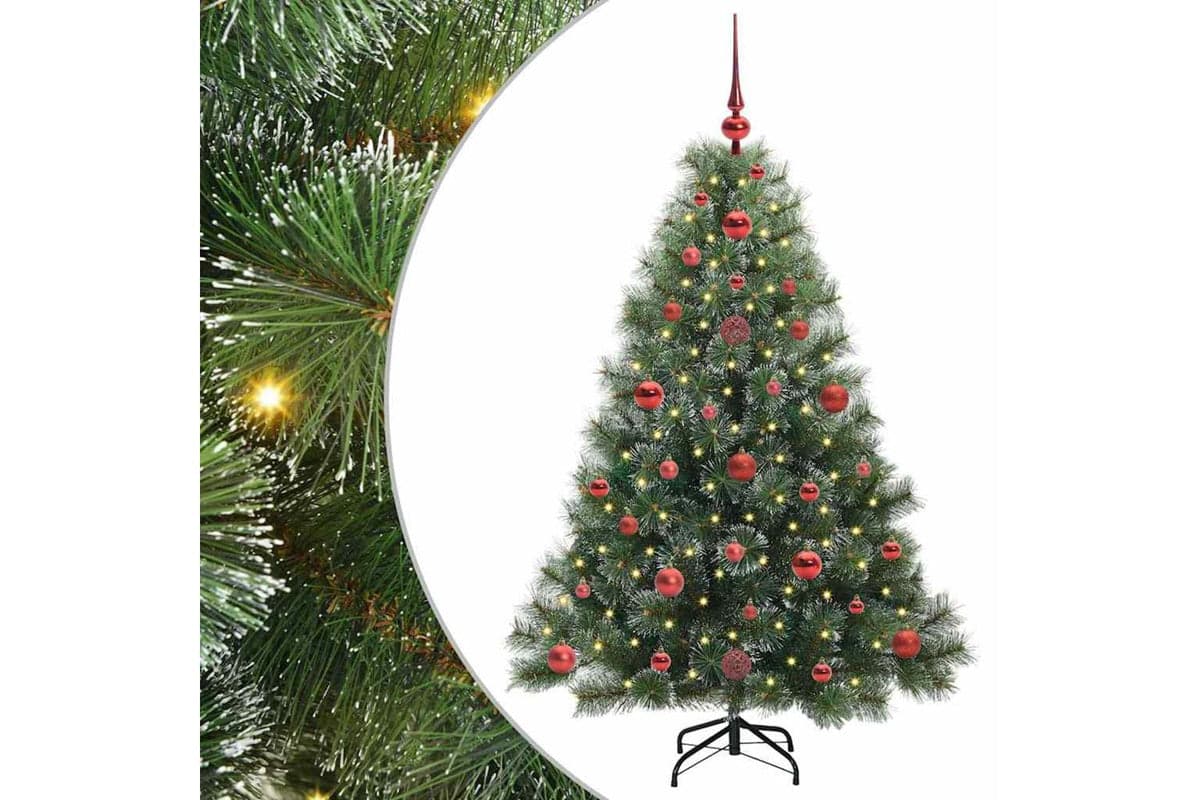 Vidaxl Artificial Christmas Tree With 150 Leds Green 120 Cm Pe And Pvc
