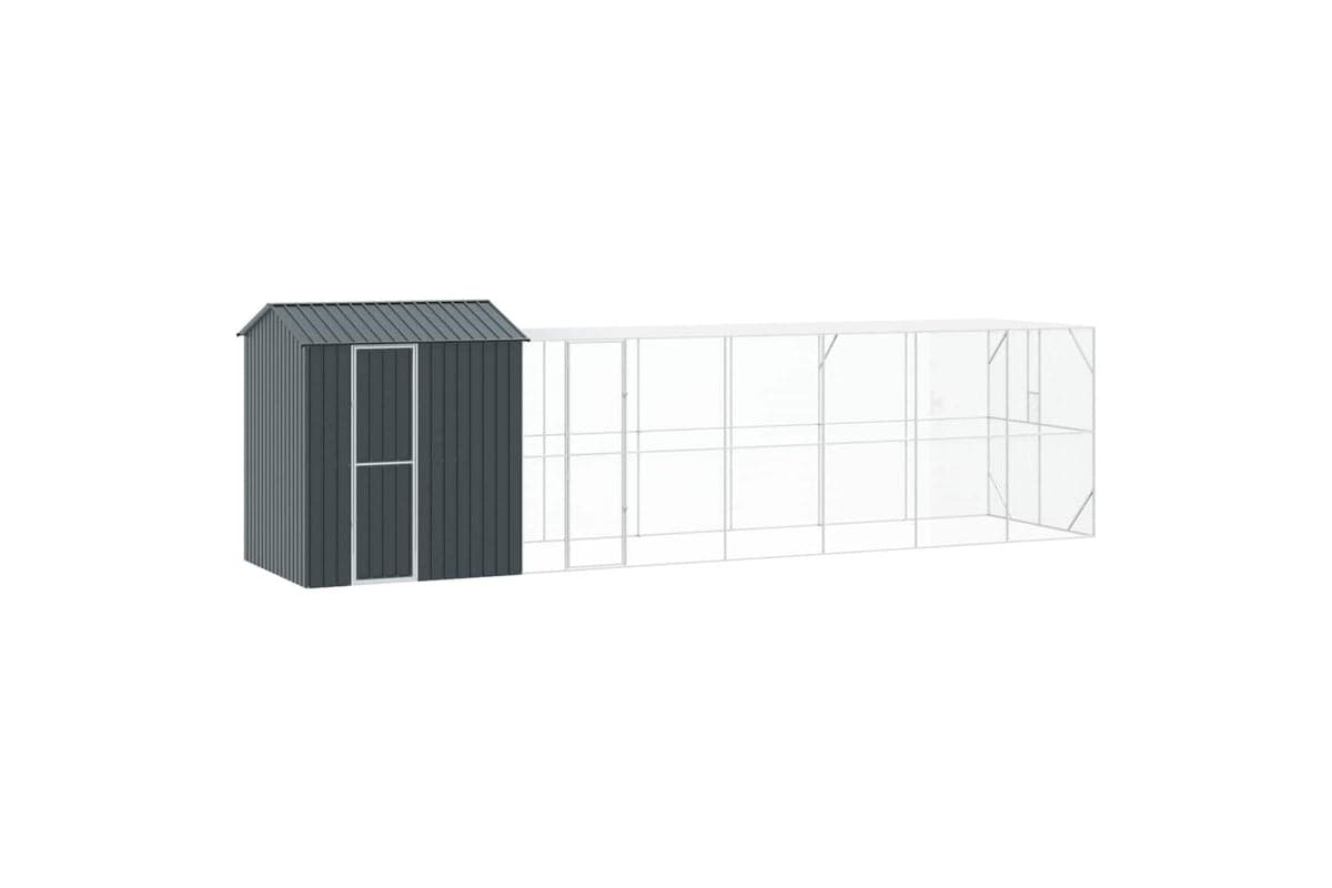 Vidaxl Bird Cage Anthracite 824 X 208 X 247 Cm Galvanised Steel