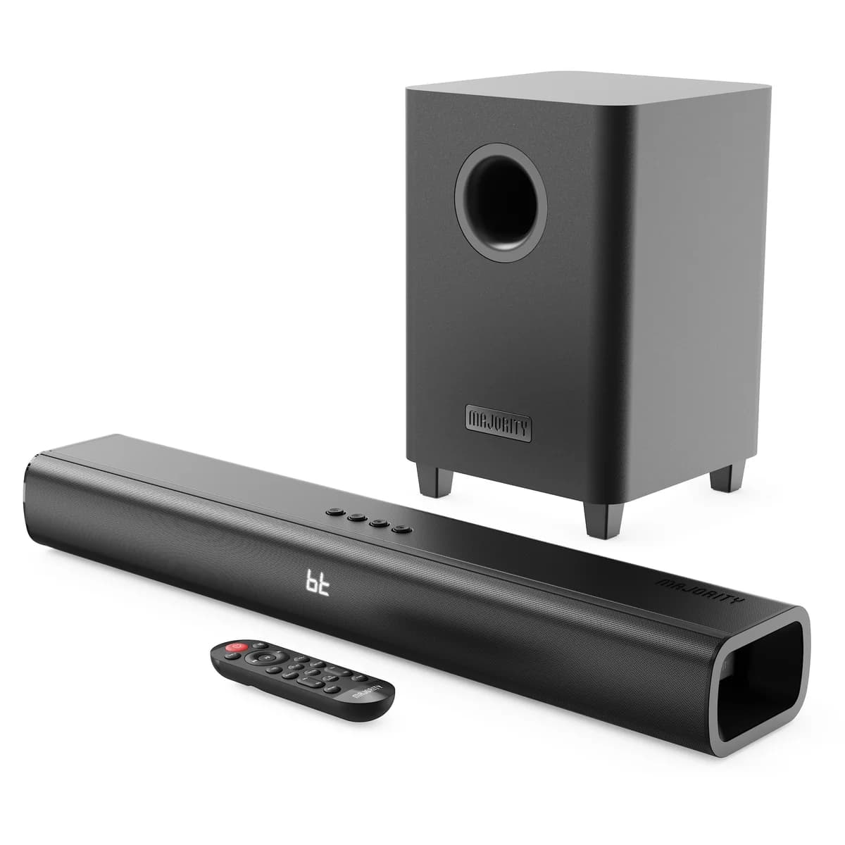 Majority Naga 60 Plus Soundbar with Wireless Subwoofer, Black | 1000003065