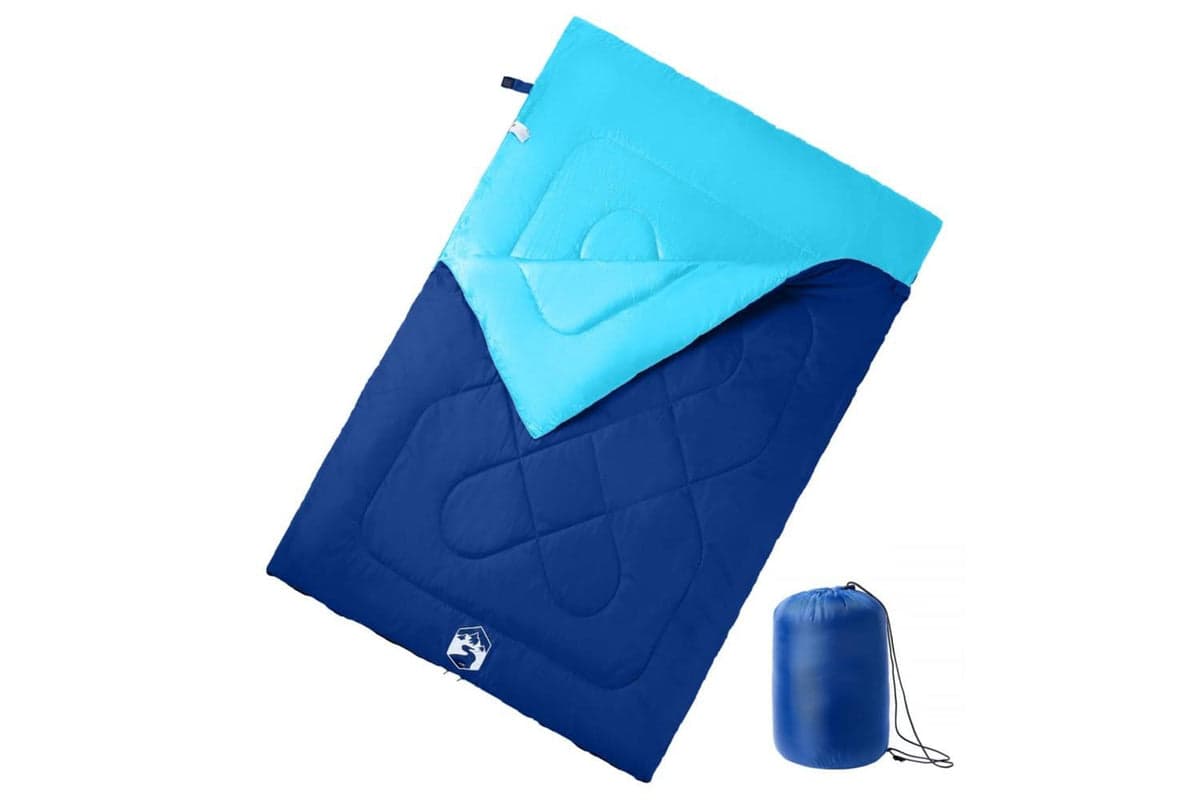 Vidaxl Double Sleeping Bag With Pillows For Adults Camping 3-4 Seasons
