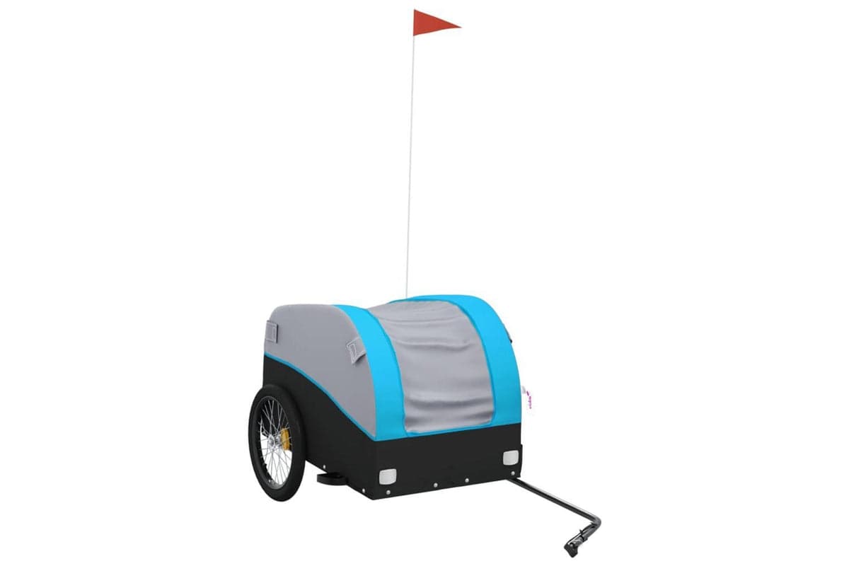 Vidaxl Bike Trailer Black And Blue 45 Kg Iron