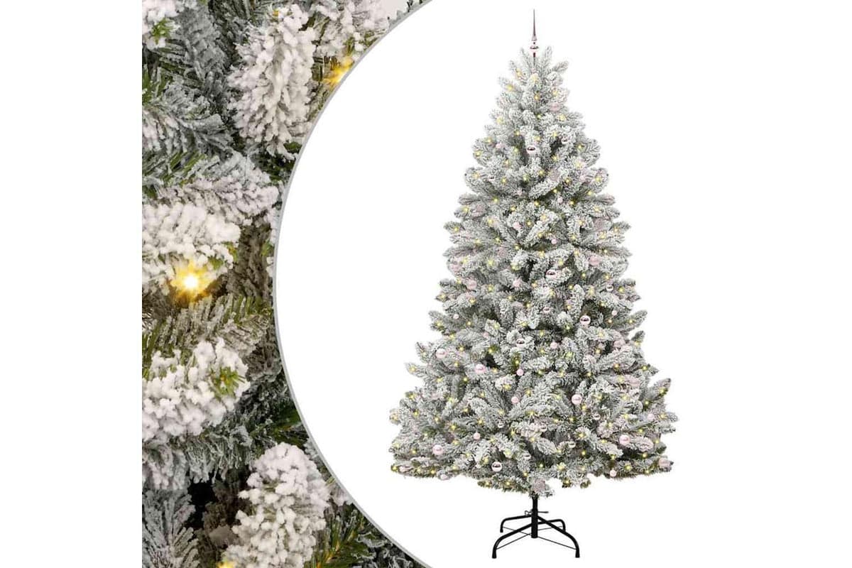 Vidaxl Artificial Christmas Tree Green And White 300 Cm Pvc And Metal