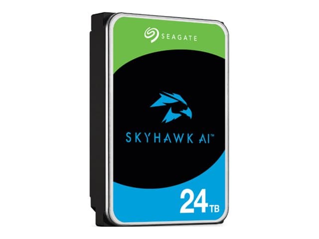 SEAGATE - SkyHawk AI ST24000VE002 - Hard drive - 24 TB - internal - 3.5" - SATA 6Gb/s - buffer: 512 MB - with 3 years Seagate Rescue Data Recovery
