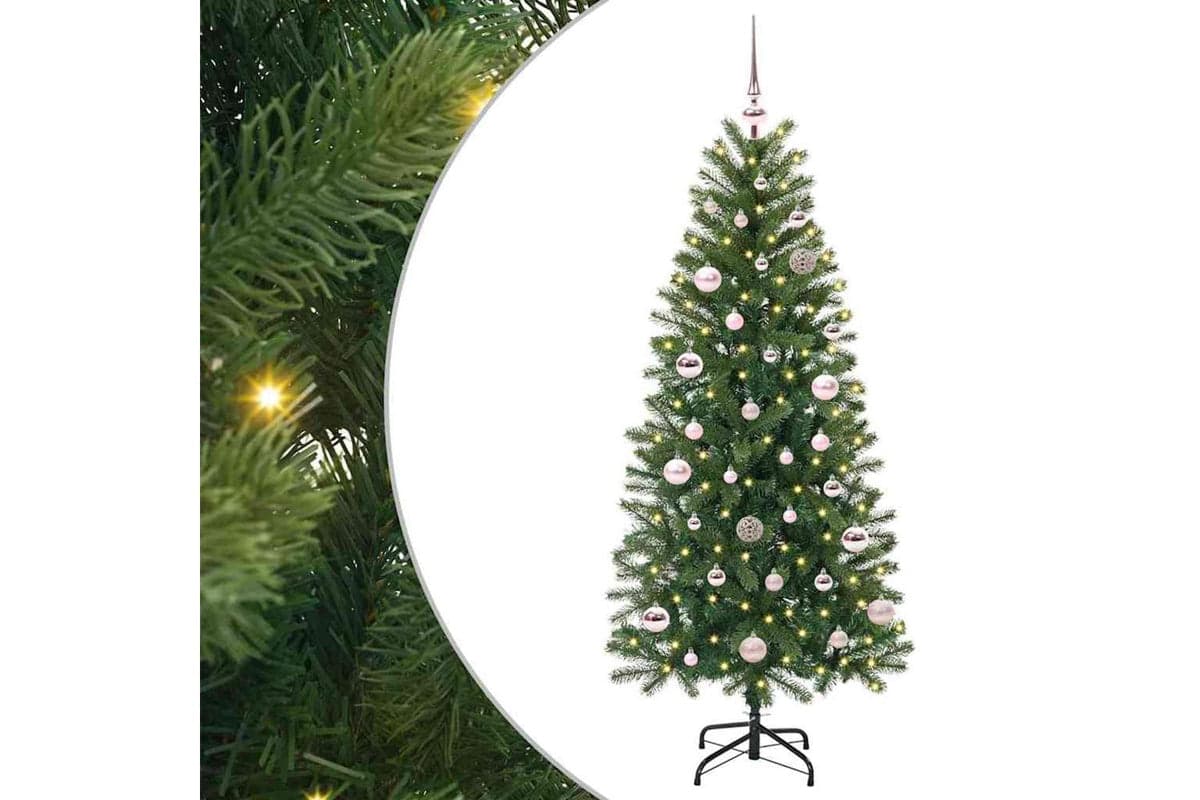 Vidaxl Artificial Christmas Tree With 150 Leds Green 150 Cm Pe And Pvc