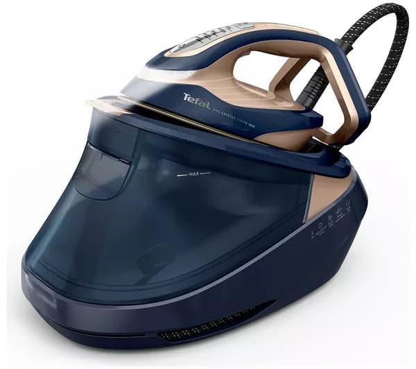 TEFAL Pro Express Vision Max GV9910G0 Steam Generator Iron - Navy Blue & Gold