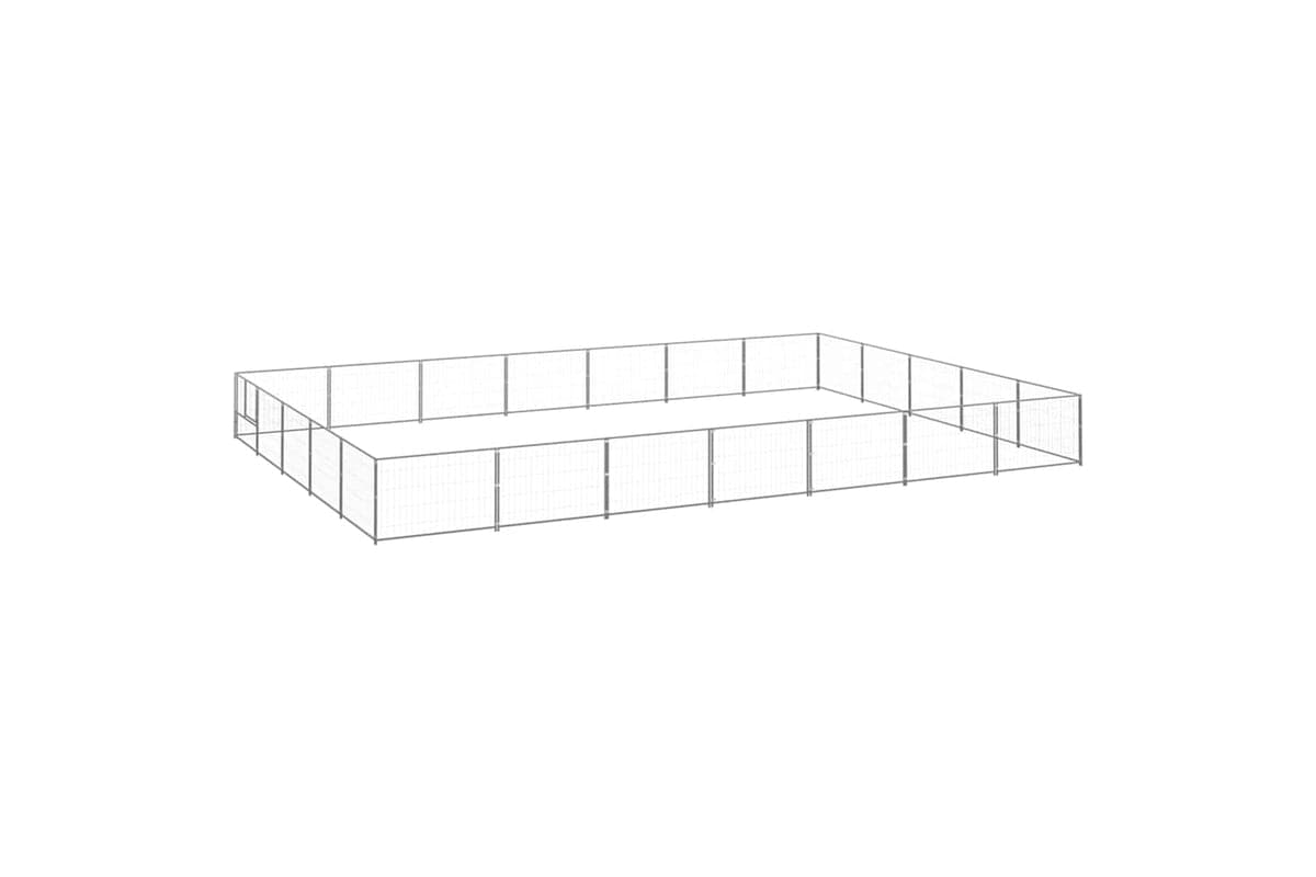 Vidaxl 3082165 Dog Kennel Silver 35 M2 Steel
