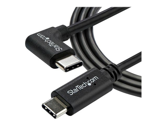 STARTECH.COM - StarTech Right Angle USB-C Cable - 1m / 3 ft - Reversible - M/M - USB Type C Cable - USB-C Charge Cable - USB C to USB C Cable (USB2CC1MR) - USB-C cable - USB-C to USB-C - 1 m