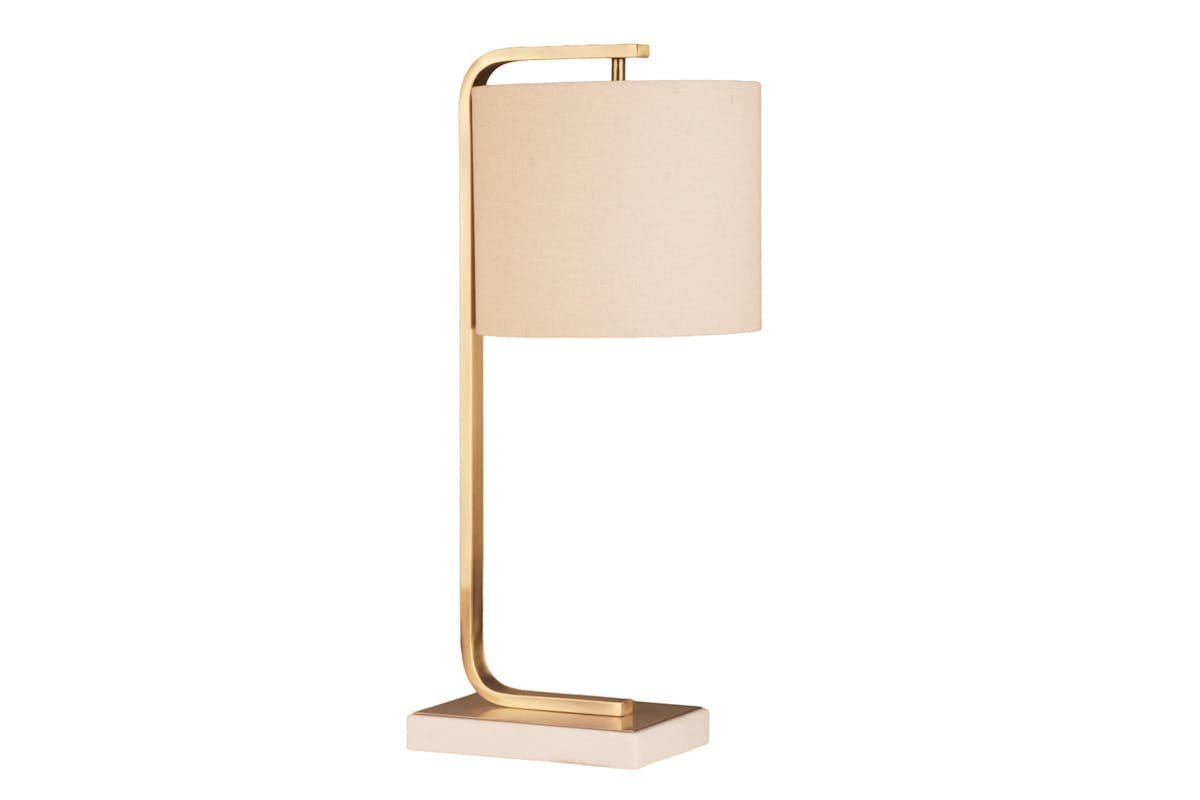 Kyra Table Lamp | White/Gold
