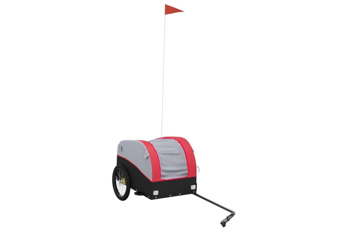 Vidaxl Bike Trailer Black And Red 30 Kg Iron