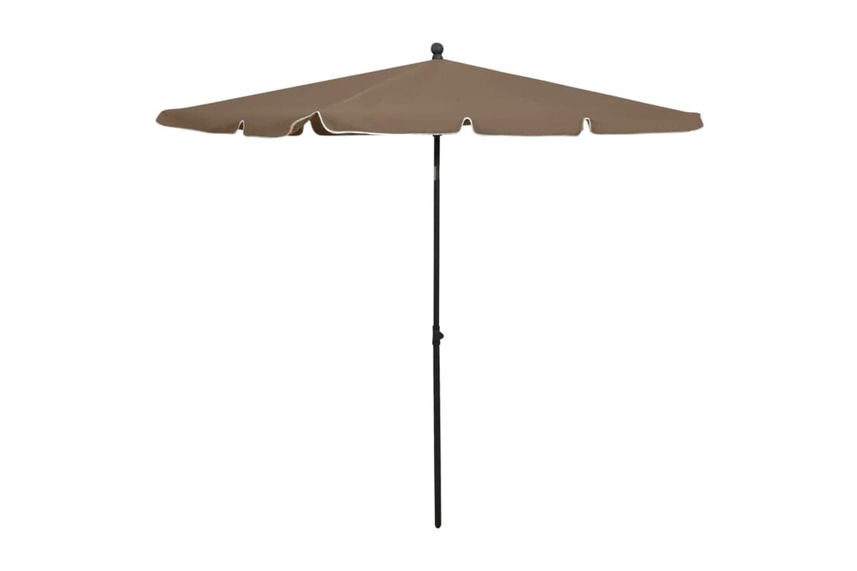 vidaXL 315546 Garden Parasol With Pole 210x140cm Taupe
