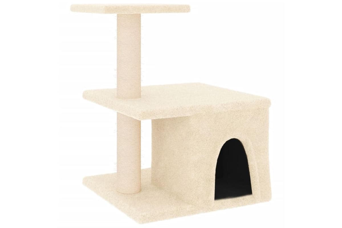 Vidaxl Cat Tree With Sisal Scratching Posts Cream 48 Cm