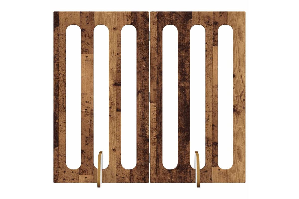 Vidaxl Folding Pet Fence 2 Pcs Oak Wood 1005 X 38 X 90 Cm