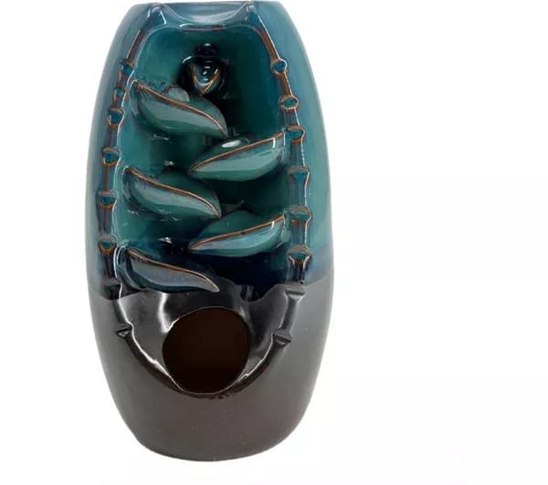 WELL BEING Cascading Smoke Incense Burner - Blue