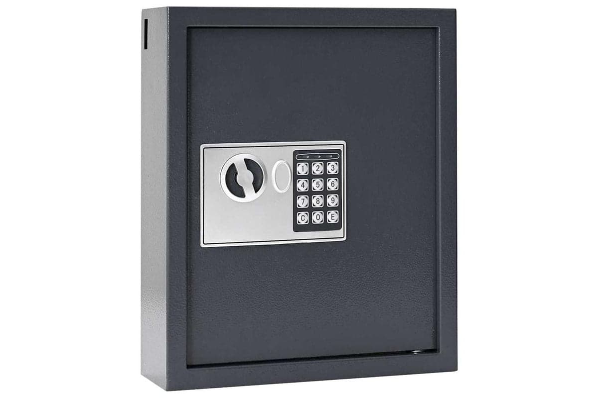 Digital Safe With Lock Grey 30 X 10 X 365 Cm Steel
